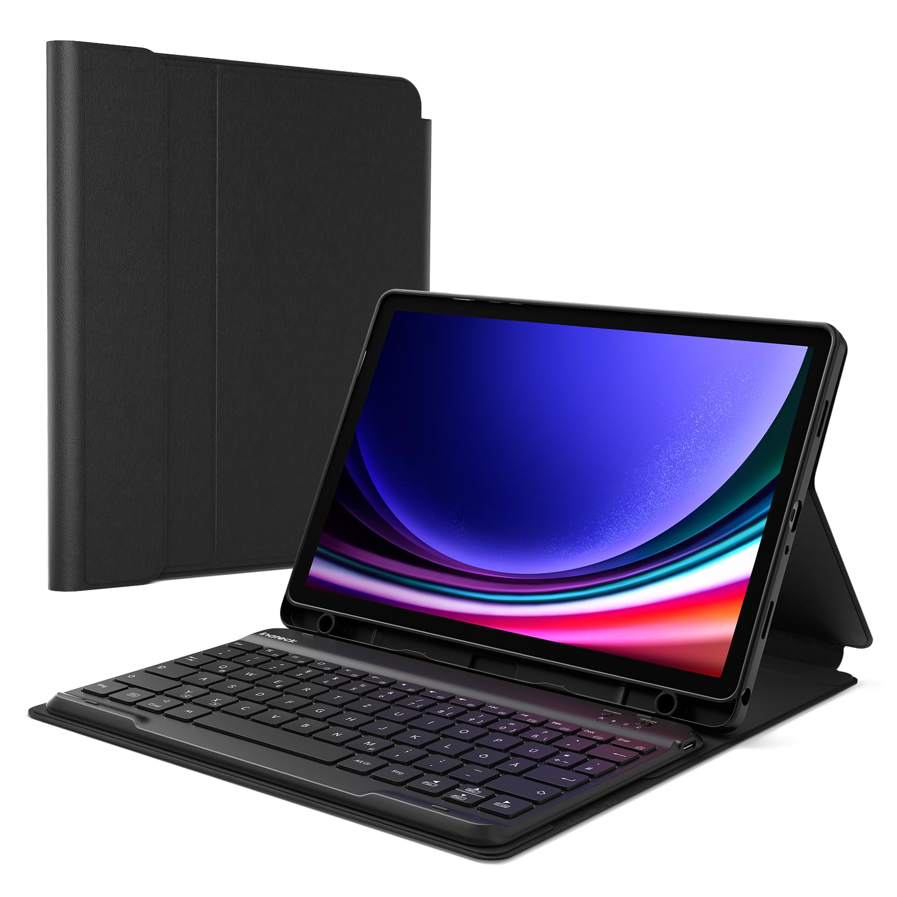 Inateck Hülle Tastatur für Samsung Tablet A9 Plus, Tablet mit Tastatur für Galaxy Tab A9+ 11 Zoll 2023 SM-X210/X216/X218,Magnetische Abnehmbar QWERTZ,N0028
