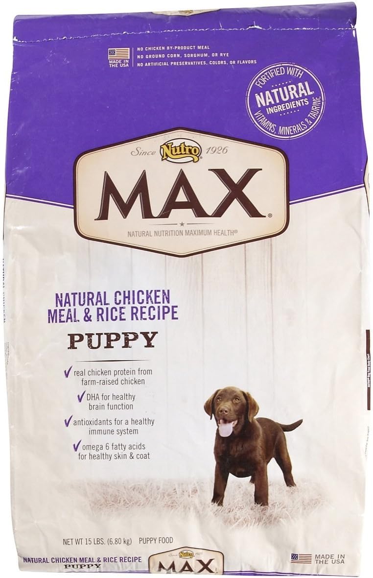 Nutro Max Puppy Food, Natural Chicken Meal And Rice 15 Lbs.
