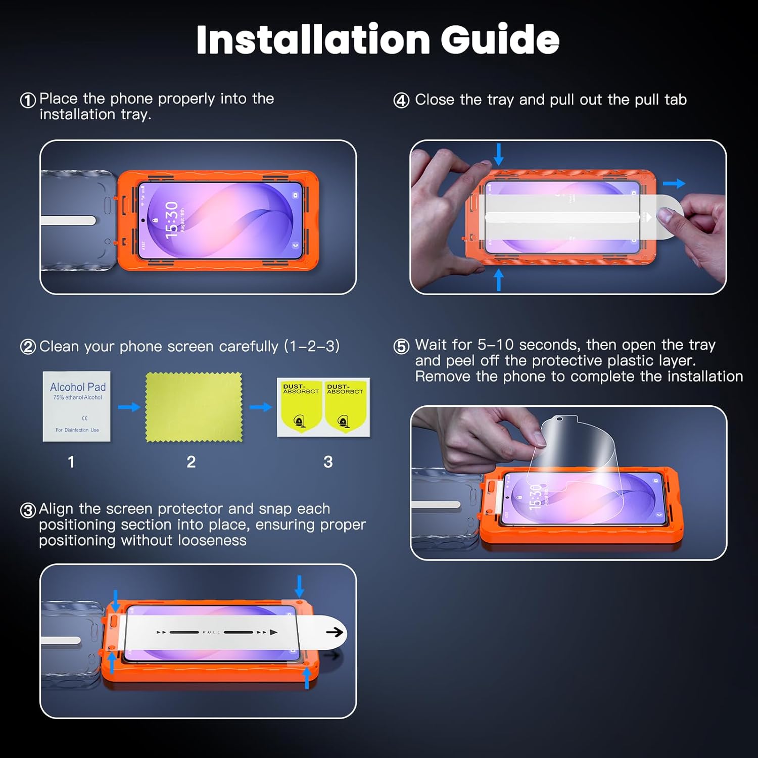 Uyiton Compatible with Samsung Galaxy S26 Ultra Matte Screen Protector, [Anti- Glare][Ultrasonic Fingerprint Support][9H Tempered Glass] Scratch-Resistant Bubble-Free, 2 Pack