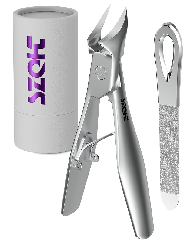 SZQHT Toenail Clippers for Thick Ingrown Toenails Heavy-Duty Nail Clippers for Seniors Men Women Ultra-Wide Jaw Toe Nail