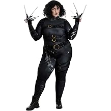 Fun Costumes Womens Plus Size Edward Scissorhands Costume | Deluxe Jumpsuit, Gloves, Belt, Scissor Fingers for Halloween