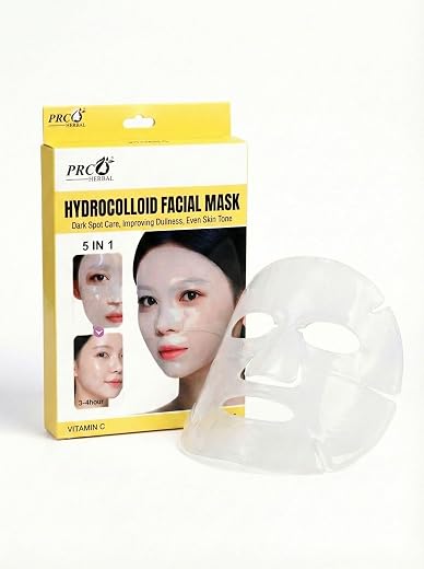 PRC HERBAL Hydrocolloid Collagen Glass Skin Overnight Korean Facial Sheet Mask for Hydration, Radiance, Oil Control, Calmi...