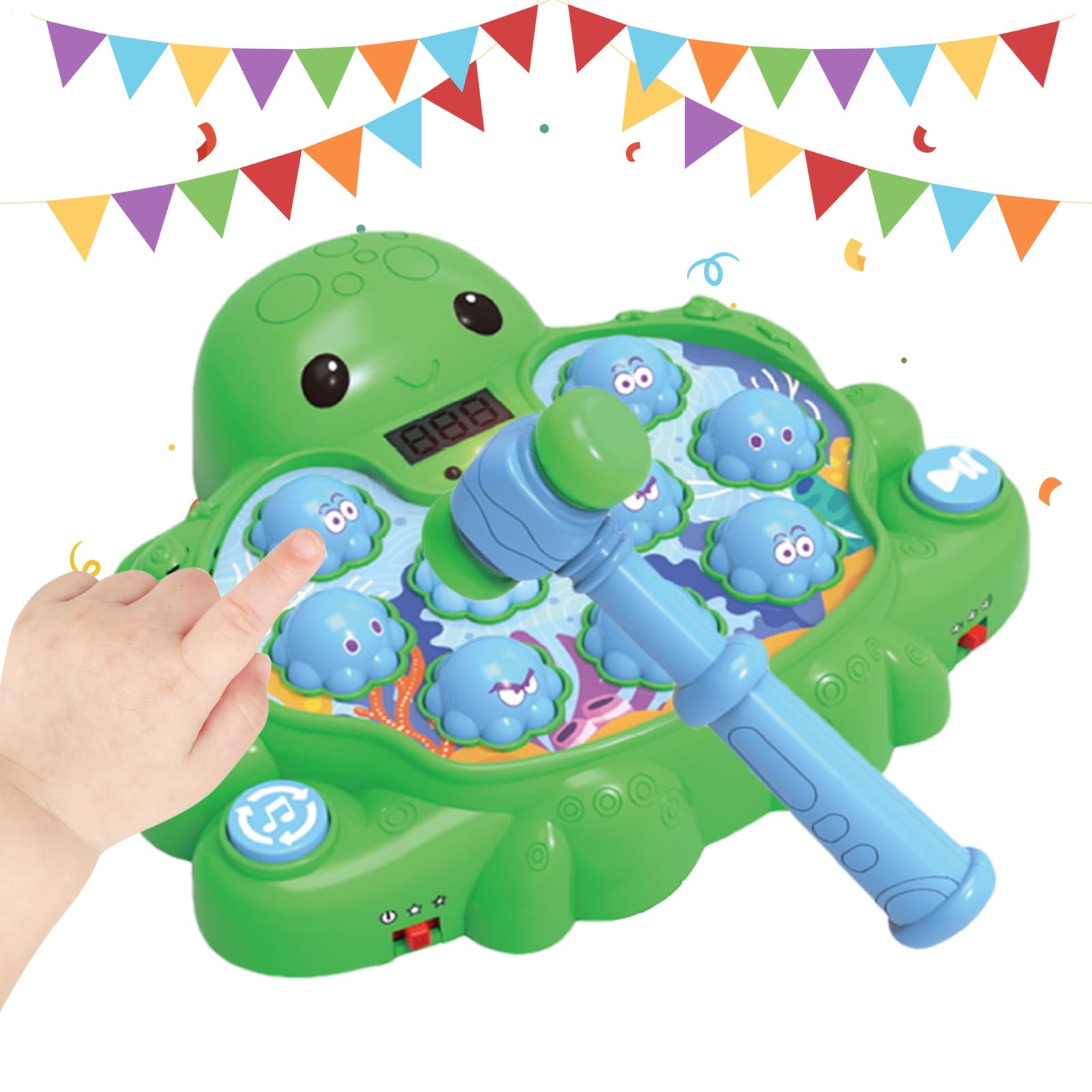 Golpear al topo juego interactivo pulpo niños coordinacion mano-ojo habilidades preescolar 8