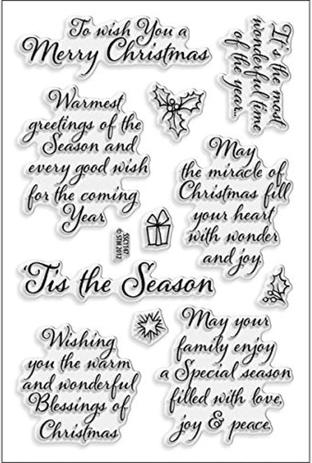 Stampendous SSC1147 Perfectly Clear Stamp, 4 by 6-Inch, Tis Season