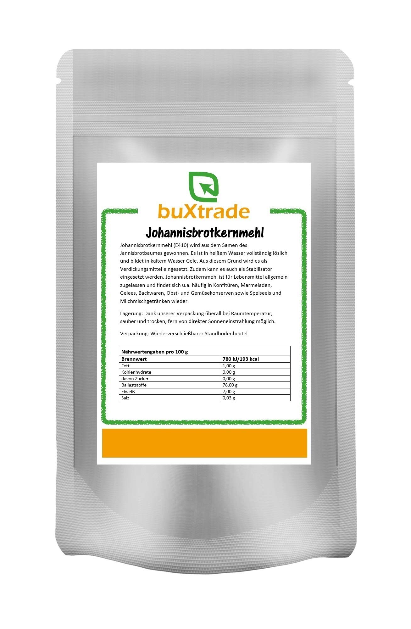 2 x 500 g Johannisbrotkernmehl | E 410 | Verdickungsmittel | Stabilisator | Geliermittel |1 kg