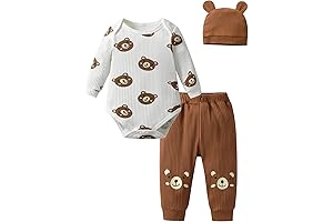 Newborn Infant Baby Boy Clothes Print Long Sleeve Bodysuit