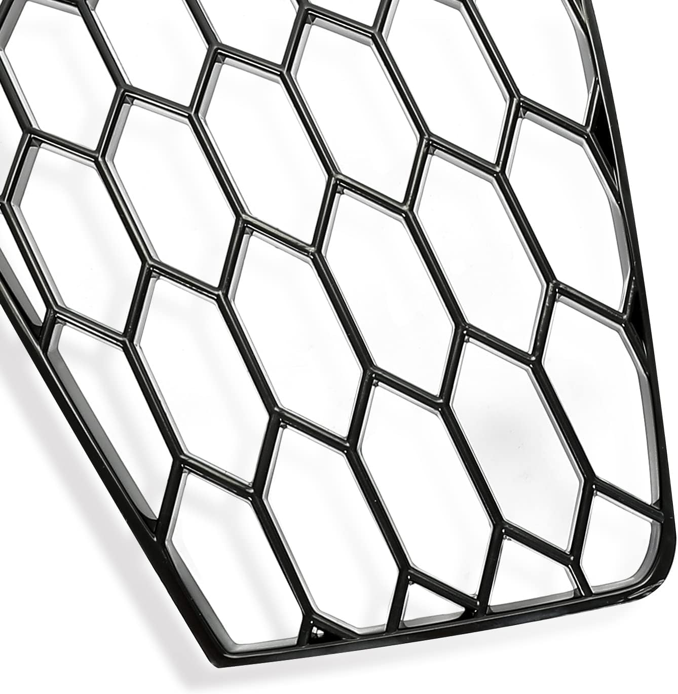 Kojem Front Fog Light Cover Compatible with 2013-2016 Audi A4 Quattro B8.5 A4 S-Line S4 Mesh Honeycomb Bumper Vent Lower Grille Bezel RS4 Style - Gloss Black Replacement for AU1038118 AU1039118