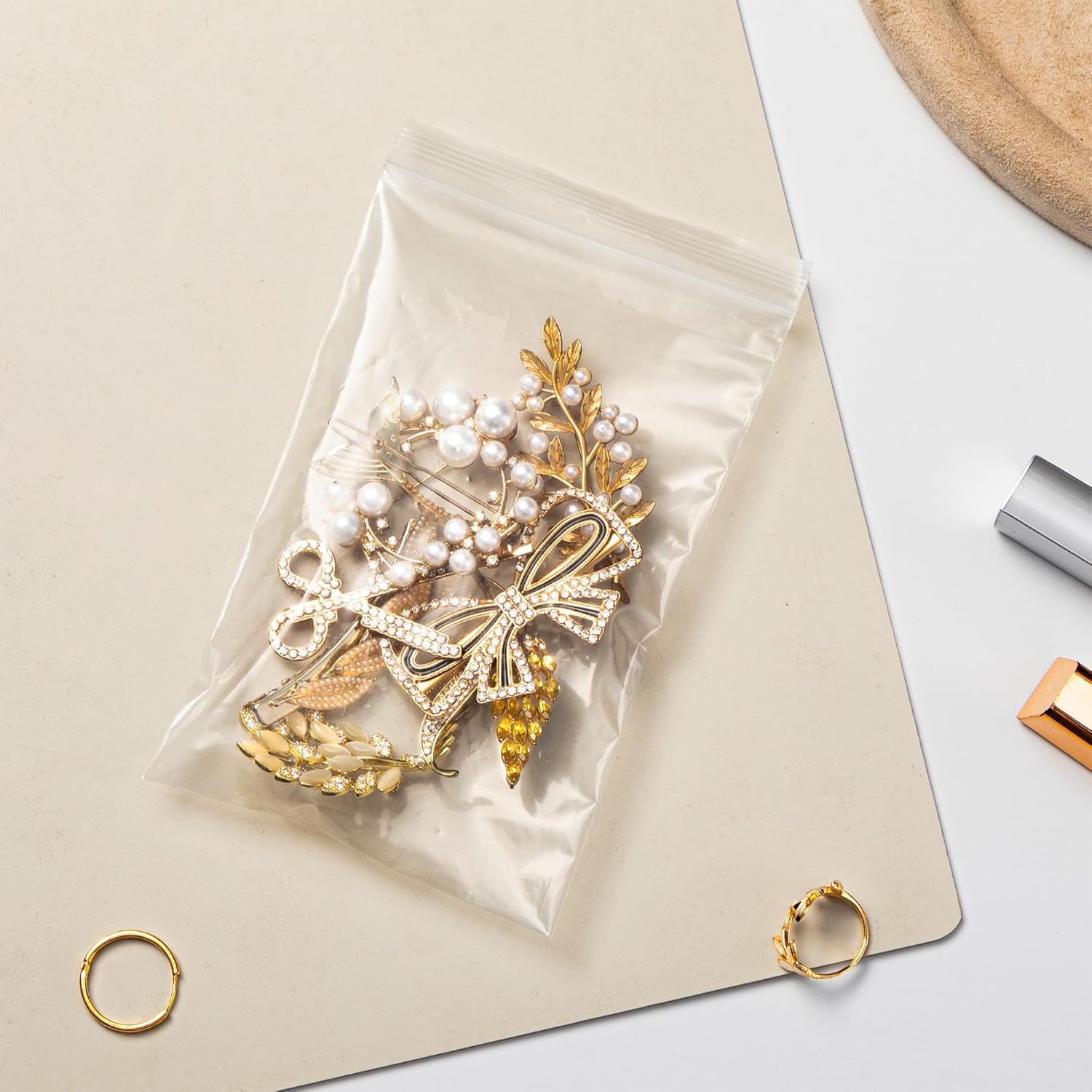 joybest 4 X 6 Inch (1000 Pcs) Clear Plastic Bags, Reclosable Zipper Poly Bags with Resealable Zip Top Lock for Prints, Snacks, Jewelry, Crafts, Office Supplies - Image 6