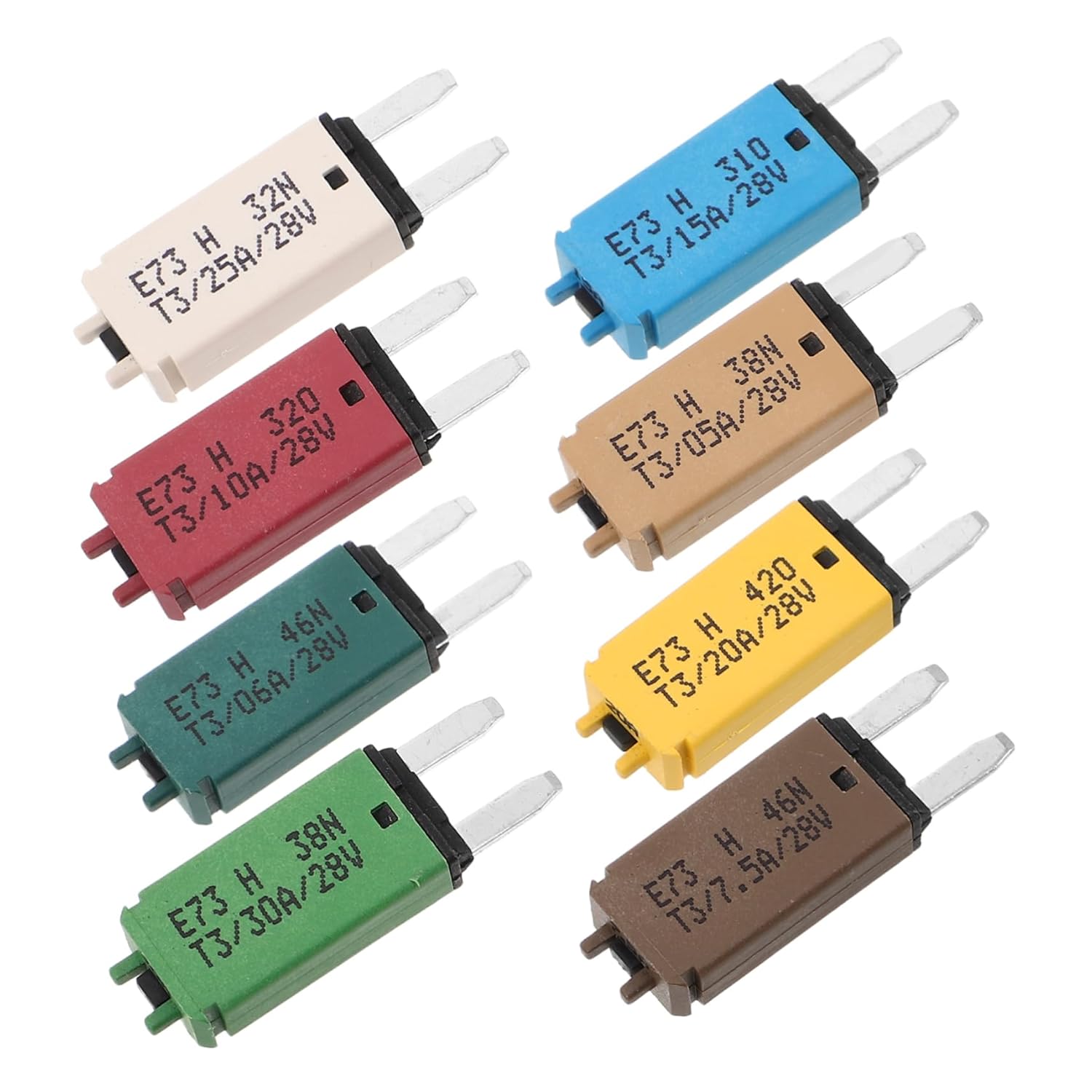 MAGICLULU 8pcs Reset Fuse Kit for Automotive Rv and Use Low Profile Self- Assortment for Car Truck and Boat Safety