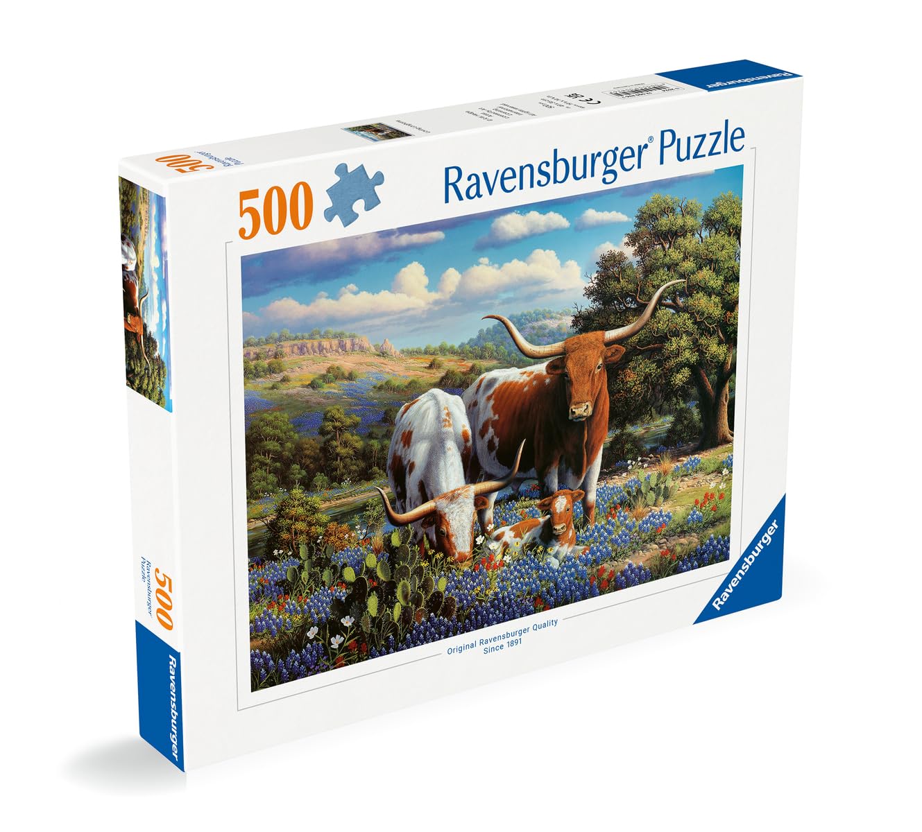Ravensburger Loving Longhorns 500 Piece Jigsaw Puzzle for Adults - 12000826 - Handcrafted Tooling, Made in Germany, Every Piece Fits Together Perfectly - Image 2