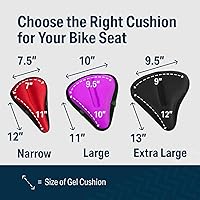 Vista 4 de Bikeroo Cojín Cómodo para Asiento de Bicicleta - Cubierta de Gel Acolchada para Ejercicio, Bicicletas de Montaña y Carretera, Ajuste Universal
