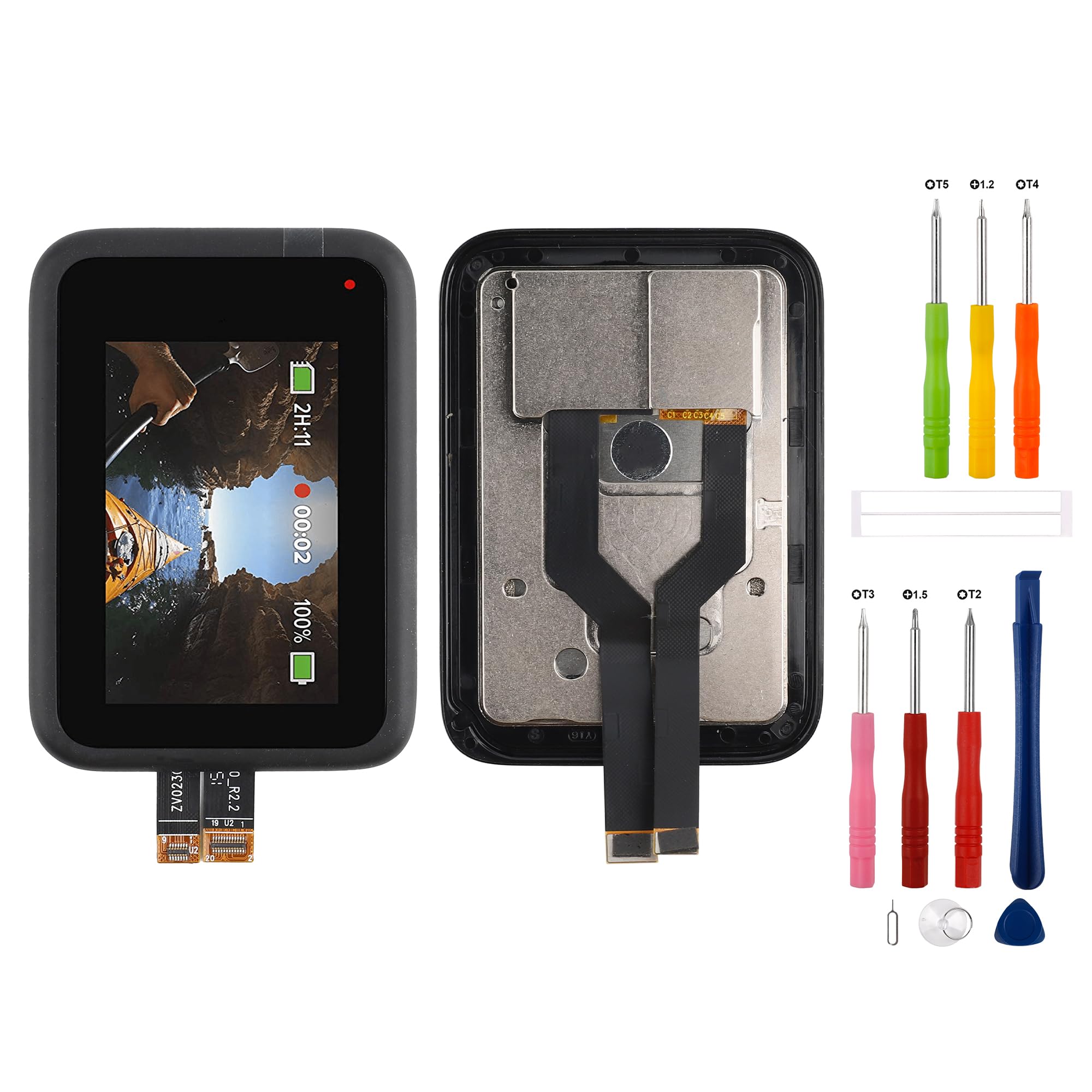 Écran numérique LCD de rechange compatible avec Go-Pro Hero 9/10/11/12/13 LCD Action Camera Display Touch Screen Digitizer Assemblée avec outils de réparation