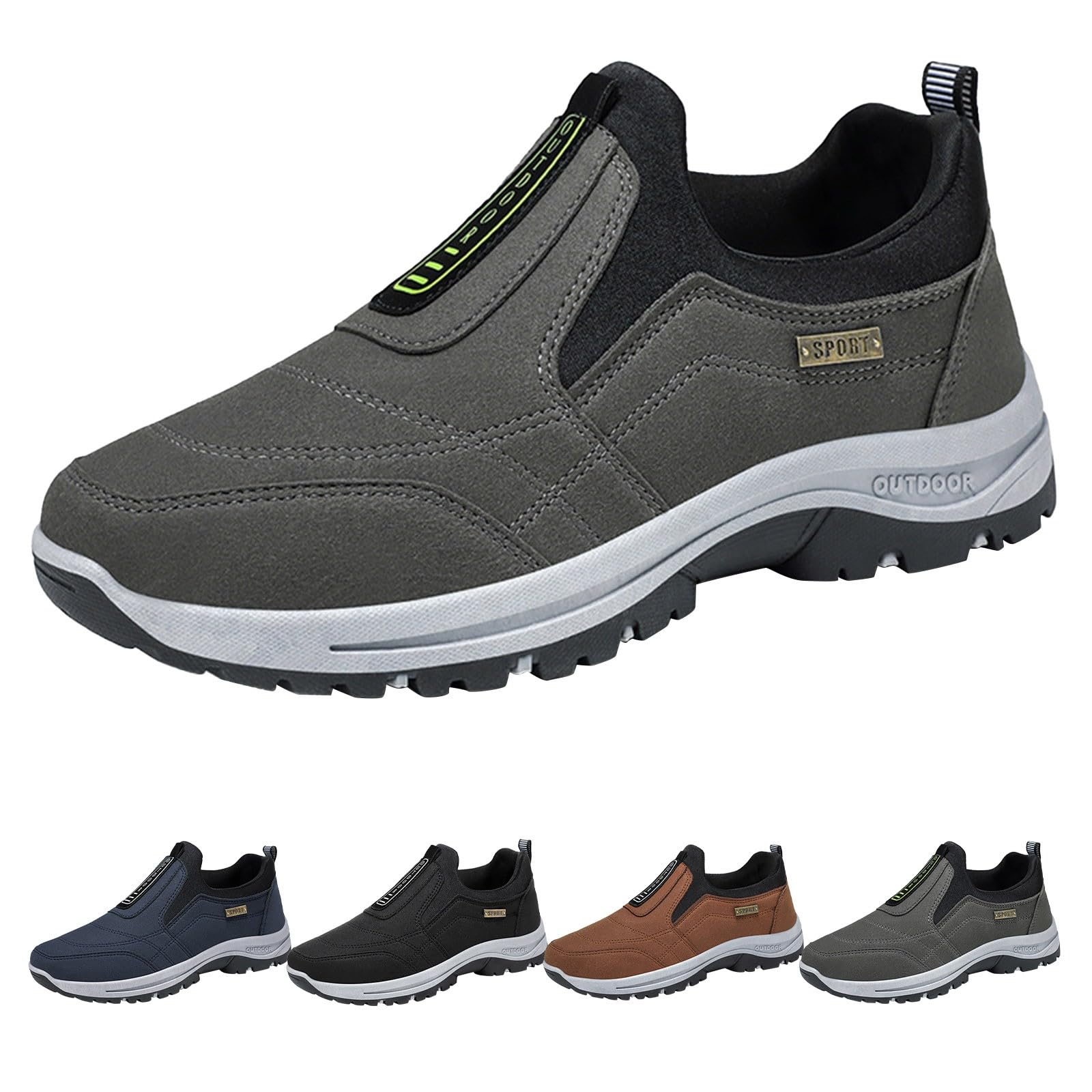 Scarpe da Trekking da Uomo, Sneaker Casual da Uomo Senza Lacci, Impermeabili, Antiscivolo, Comode, da Ginnastica, da Jogging, Comode, Casual, Scarpe da Escursionismo Arrampicata Sportive All'Aperto