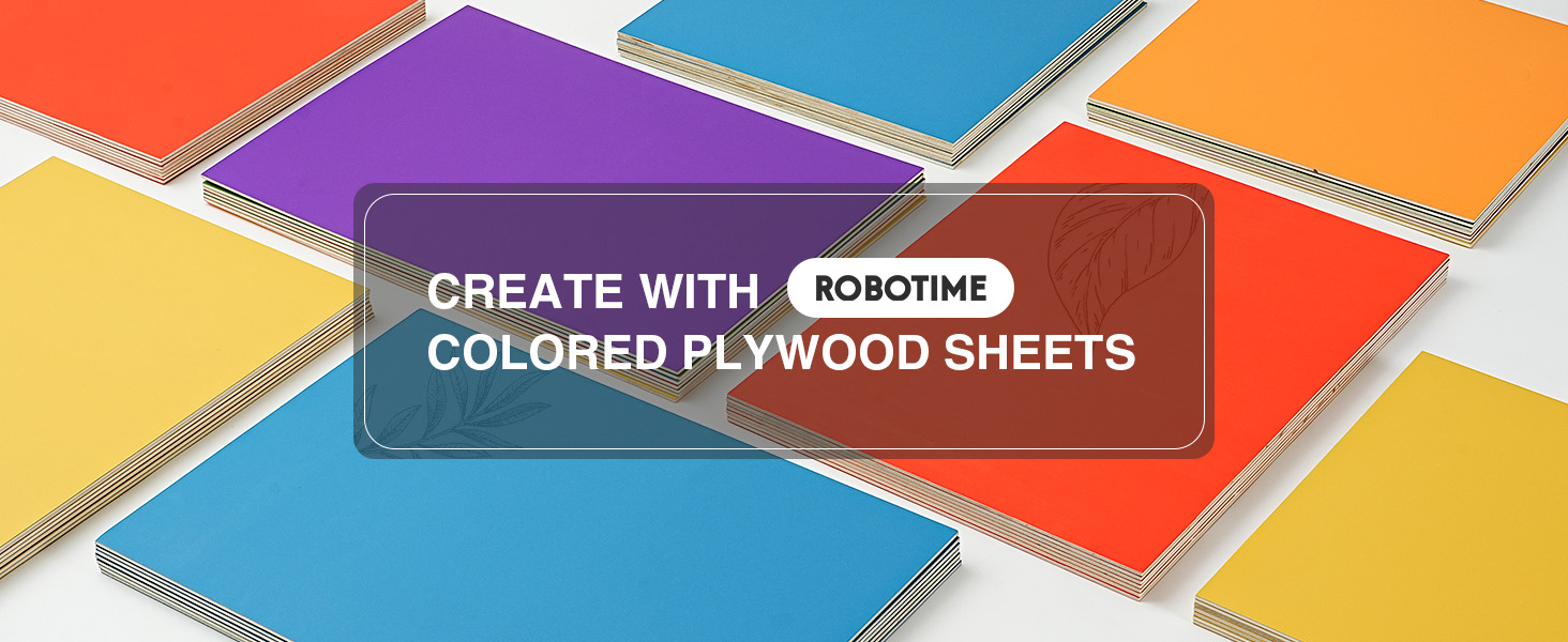 Maker Boards Colors Line Of Double Sided Painted 1/8" Basswood Plywood Sheets, 12x12 Inches, 1/16th And 1/8th Thickness, 17 Colors Available, Laser