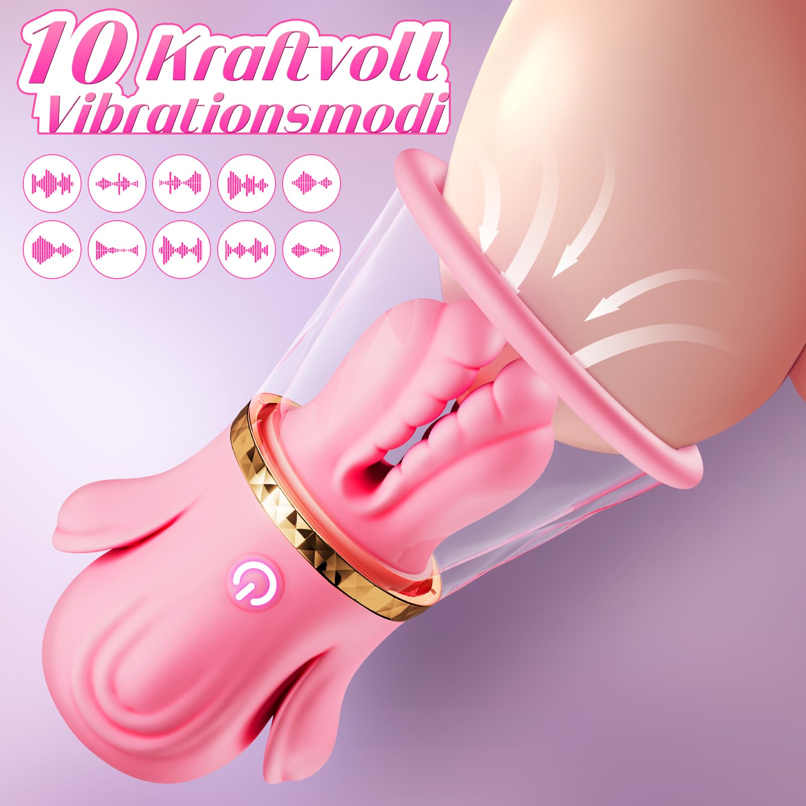 Vibromasseurs Feminin Sex Toys Sextoy – Pince à Tétons & Suceur avec Ventouse, 10 Modes de Vibration, Stimulateur de Mamelon pour Femme & Couple