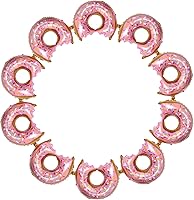 Vista 1 de 10 globos rosados de dona para cumpleaños con temática de donas, suministros de fiesta de boda