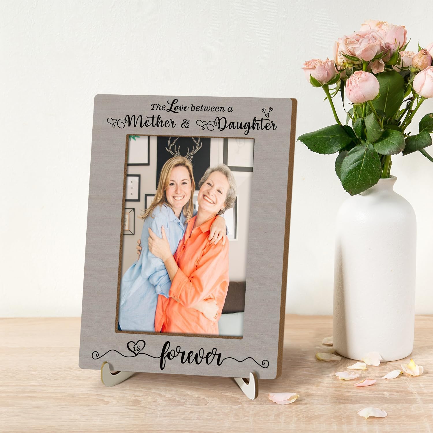 Mother & Daughter Forever Decorative Photo Frames - Wooden Tabletop Display for 4x6 Photos - Home Decor - Image 5