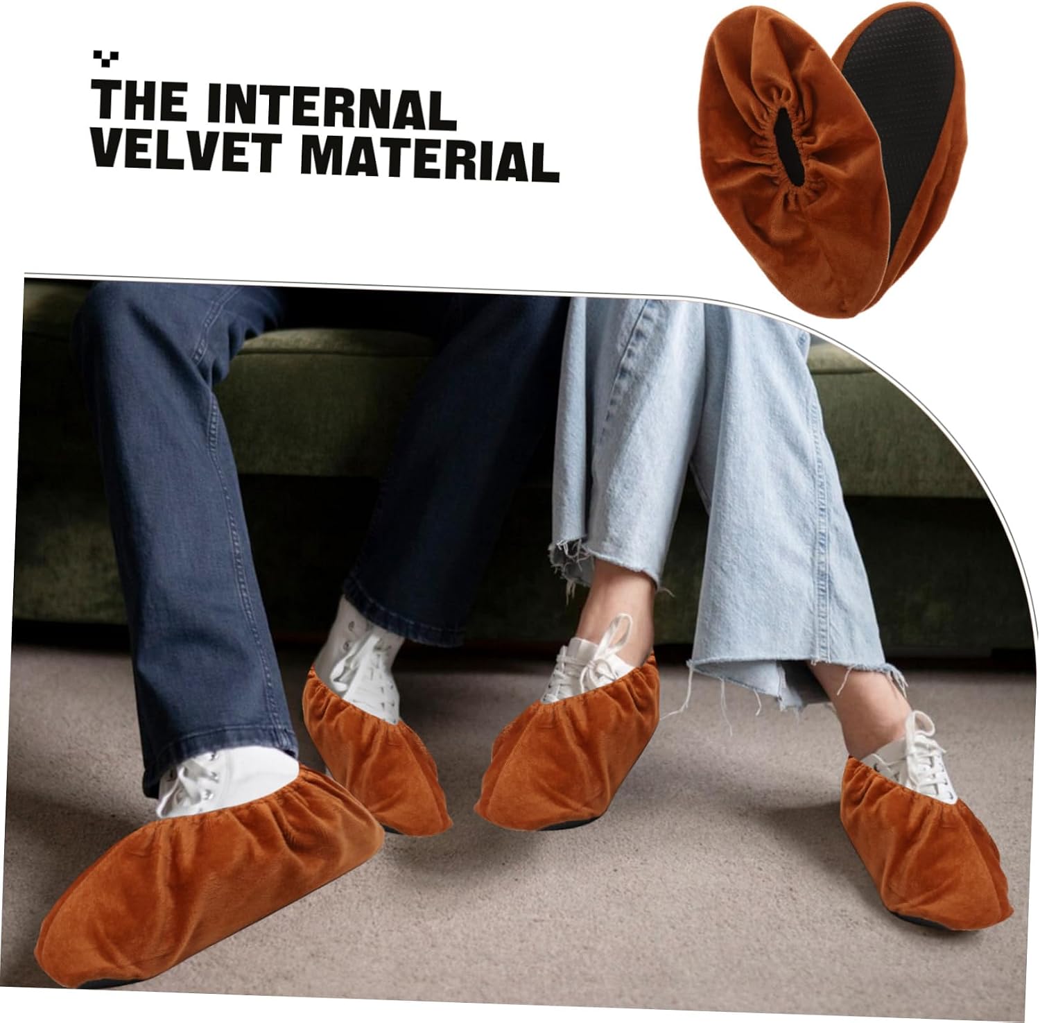 2Pairs Bowling Shoe Covers Non Slip Reusable Protector for Indoor Use Durable Soft Interior for Household Office