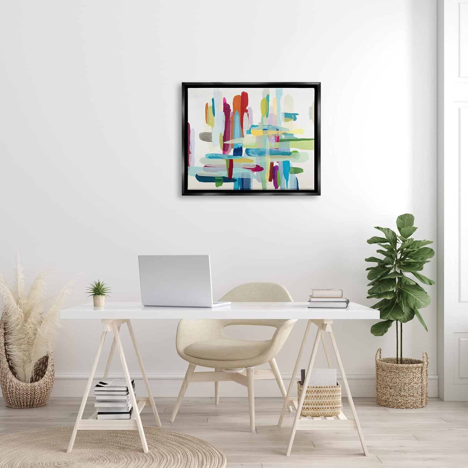 Stupell Industries Colorful Cross Hatch Abstraction, Design by Randy Hibberd