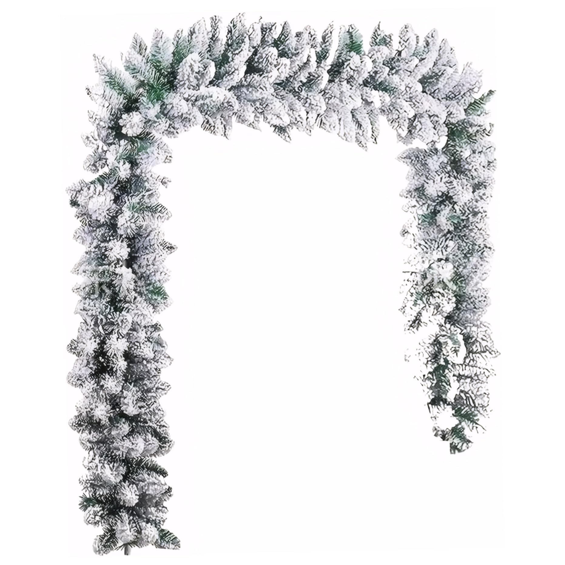 Guirlande de Noël enneigée artificielle Gcroet à mémoire de forme pour décor de fête