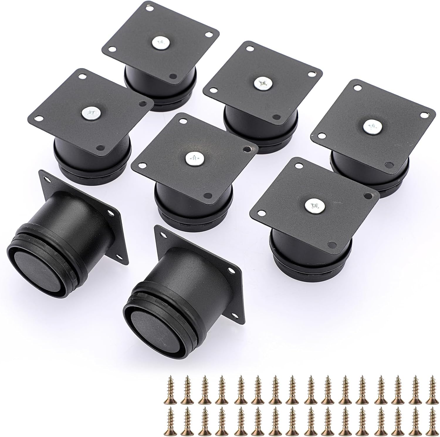 OwnMy 8PCS 2 Inch Stainless Steel Furniture Legs Feets Adjustable Metal