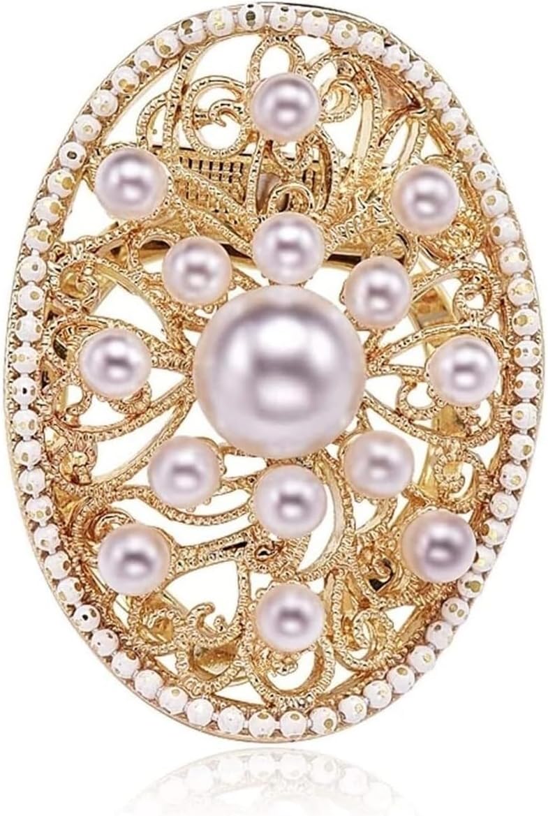 Brooch Brooch Women Brooch Pin Man-Made Pearl Brooches Pins,for Clothing Collar Scarf Accessories Brooch Pin for Women Rhinestone