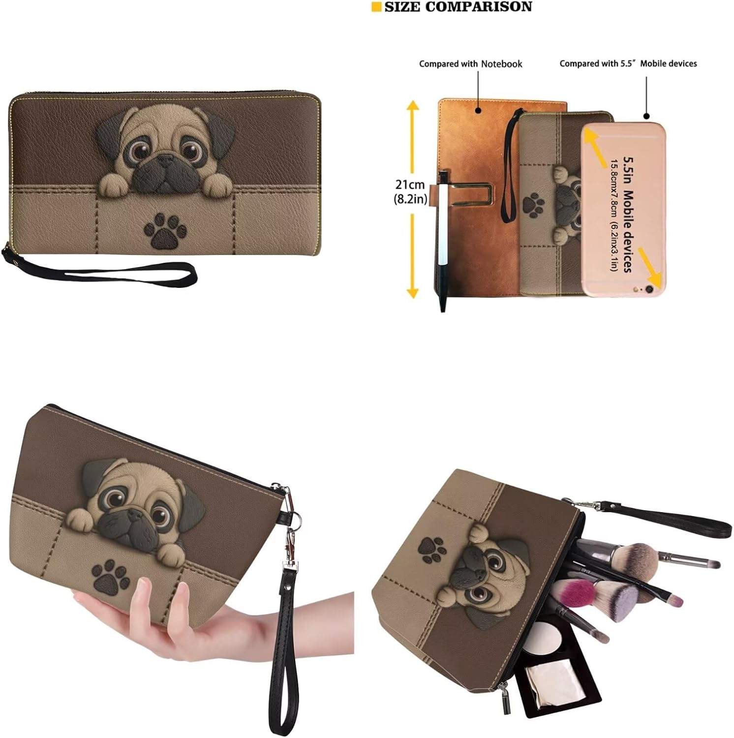 3PCS Tote Bag with Wallet, Purse and Wallet Set for Women Large Top Handle Purse Casual Satchel Handbag