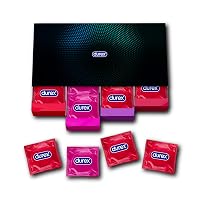 Durex Fun Explosion Mix di Preservativi Sottili, Con Rilievi e Nervature e Aromatizzati alla Fragola