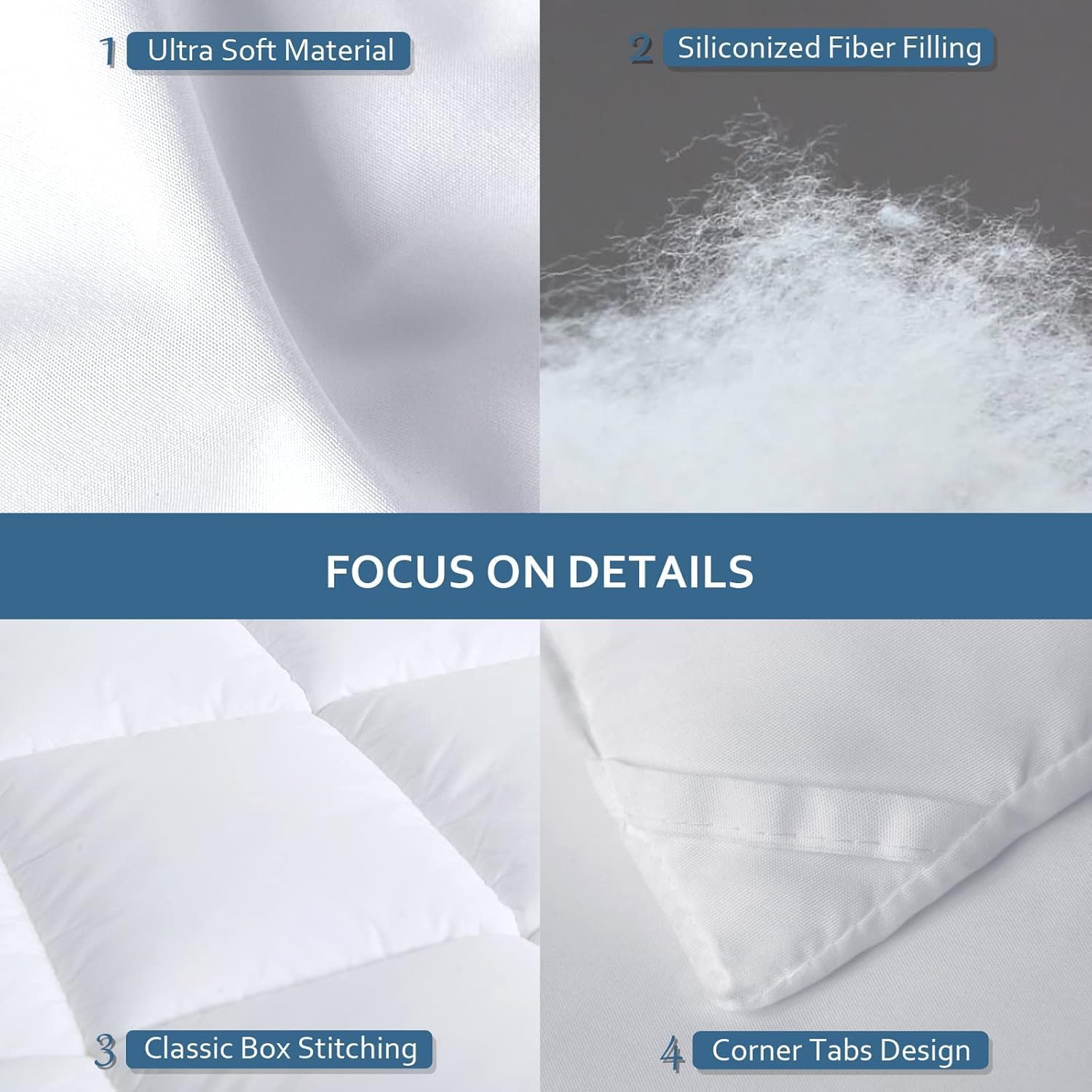 Queen Mattress Pad Thick Quilted Mattress Topper and Down Alternative Comforter Duvet Insert