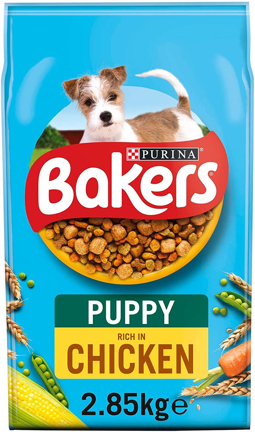 Bakers 3 x Puppy Dry Dog Food Chicken & Vegetables, 2.85kg