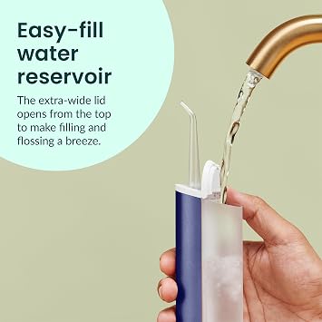 quip Water Flosser with Replacement Tip Cordless Dental Pick, Midnight Blue