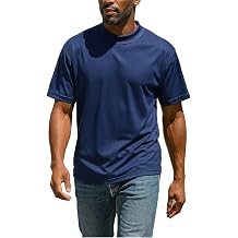 Akwa Mens Mock Turtleneck T-Shirt Lightweight Moisture Wicking Short Sleeve Golf Work Layering Shirt Breathable Made in USA