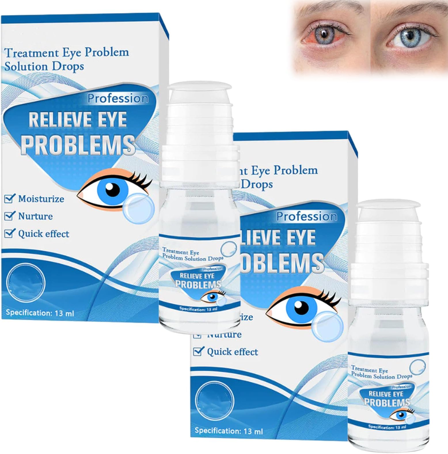 Ourlyard Eye Drops for Treating Vision Issues,Ourlyard Lubricant Eye Drops,Redness Eye Relief Eye Drops,Red Eye Hydrating Comfort Redness Relief and Lubricant Eye Drops (2 pcs)