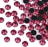 Vista 18 de 1440 piezas de diamantes de imitación termoadhesivos SS20 color púrpura2 con parte posterior plana, gemas de cristal de vidrio para ropa, camisas