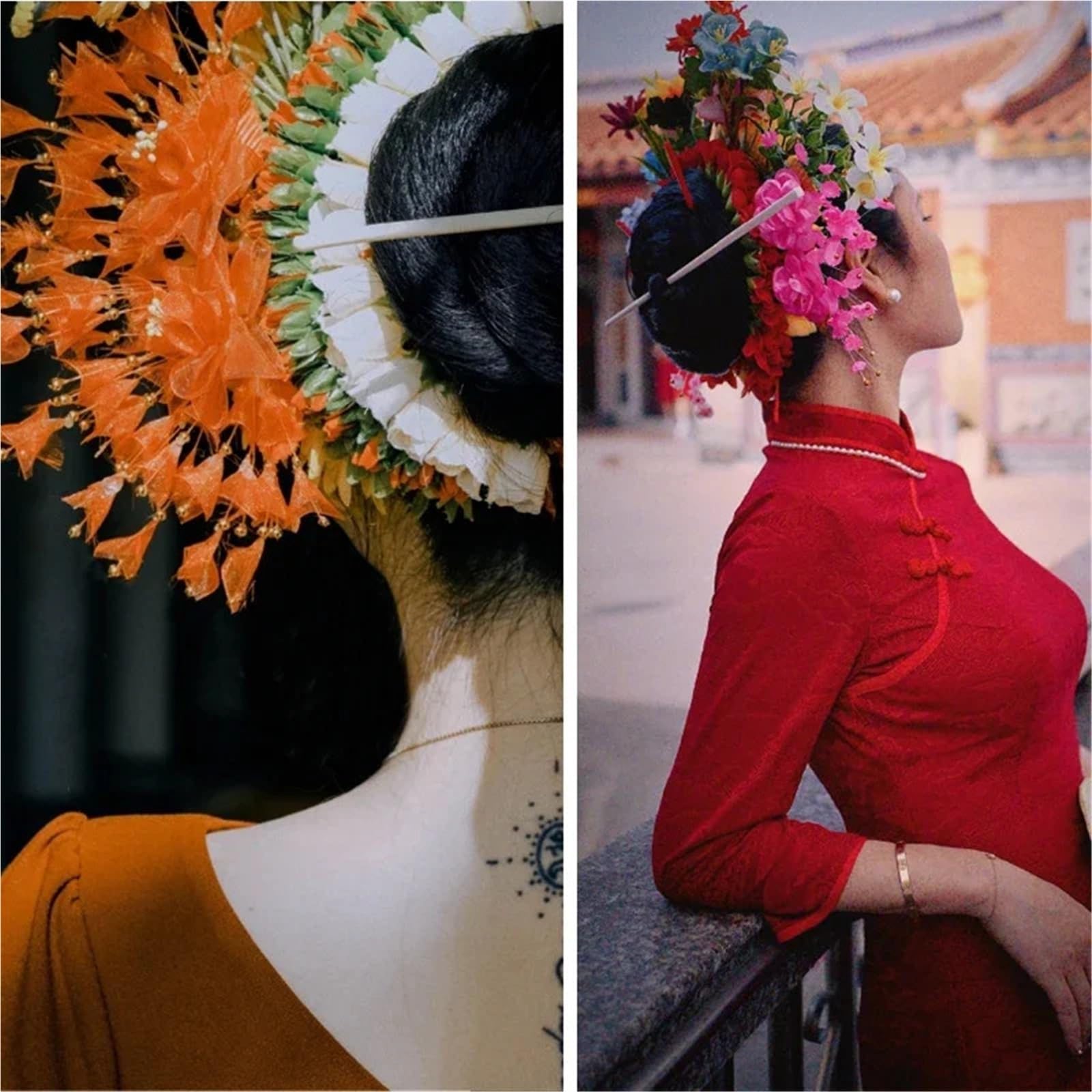 Tocado de Guirnalda Diadema de Flores fijadas en la Cabeza para Accesorios de Pelo de Las niñas de Las Mujere(Color7)