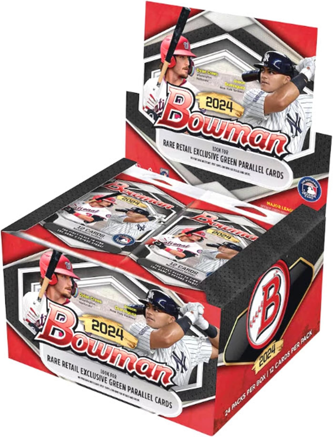2024 Bowman Baseball Retail Display Box - 24 Packs Per Box, Large, White