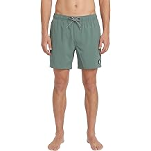 Volcom Mens 17" Elastic Waist Surf Swim Trunks Quick-Dry Boardshorts with Drawstring and Back Pocket