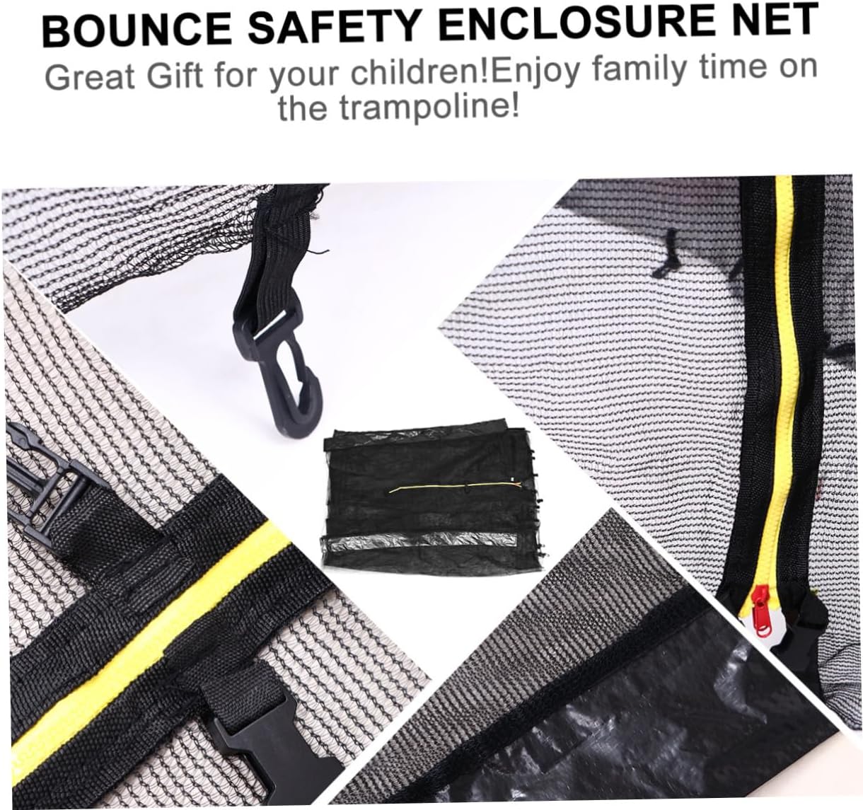 Trampoline Protection Net Uv Resistant Pp Material Safety Net Straight Poles for Boys and Girls Adults