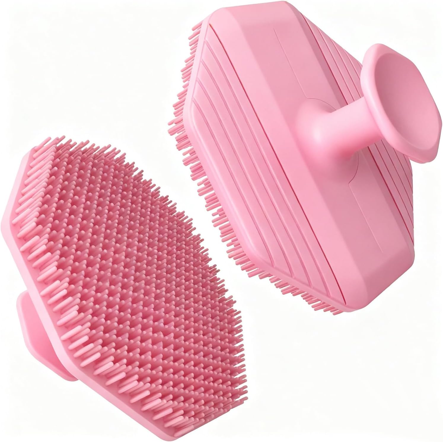 Face Scrubber,2 Pack Silicone Face Scrubber Brush for Women Men,Silicone Manual Facial Cleansing Brushes Scrubber,Suitable for All Skin Types,Face Exfoliating Cleaning Brush (Black)