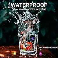 Vista 2 de Aogist - 100 mini luces de globo amarillas con gancho, tiempo de espera prolongado, mini luz impermeable para fiesta de cumpleaños, boda, Navidad