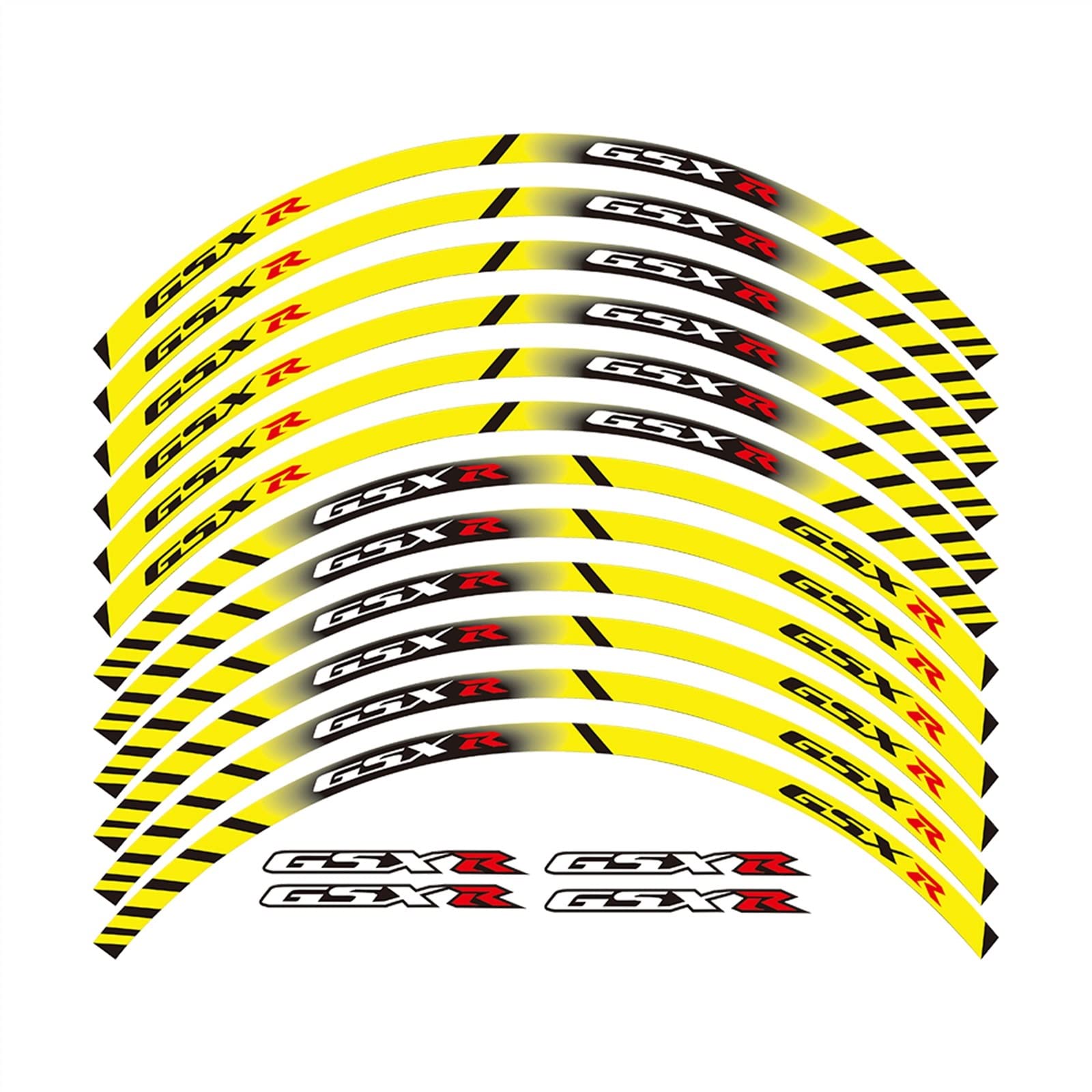 YESKIT Modified decorative stickers Motorcycle Wheel Stickers Rim Reflective Decals For SUZUKI GSXR 250 400 600 1000 750 GSXR1000R GSXR1000 GSXR600 750 (Color : 6)