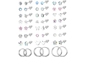 24 Pairs Hypoallergenic Toddler Screw On Back Earrings Set