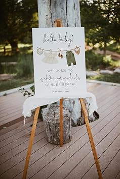 Gender Reveal Welcome Sign, Gender Reveal Sign, Gender Reveal Welcome Sign, Boho Gender Reveal Boy Girl, Neutral Gender Reveal Baby Shower, Clothes Baby #2