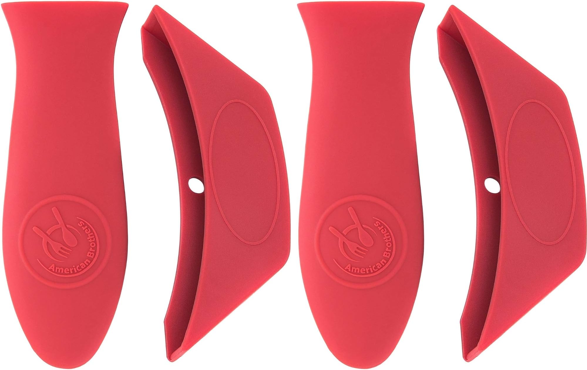 American Brothers Premium Silicone Hot Handle Holder and Silicone Assist Handle 4 Pack 3D Design