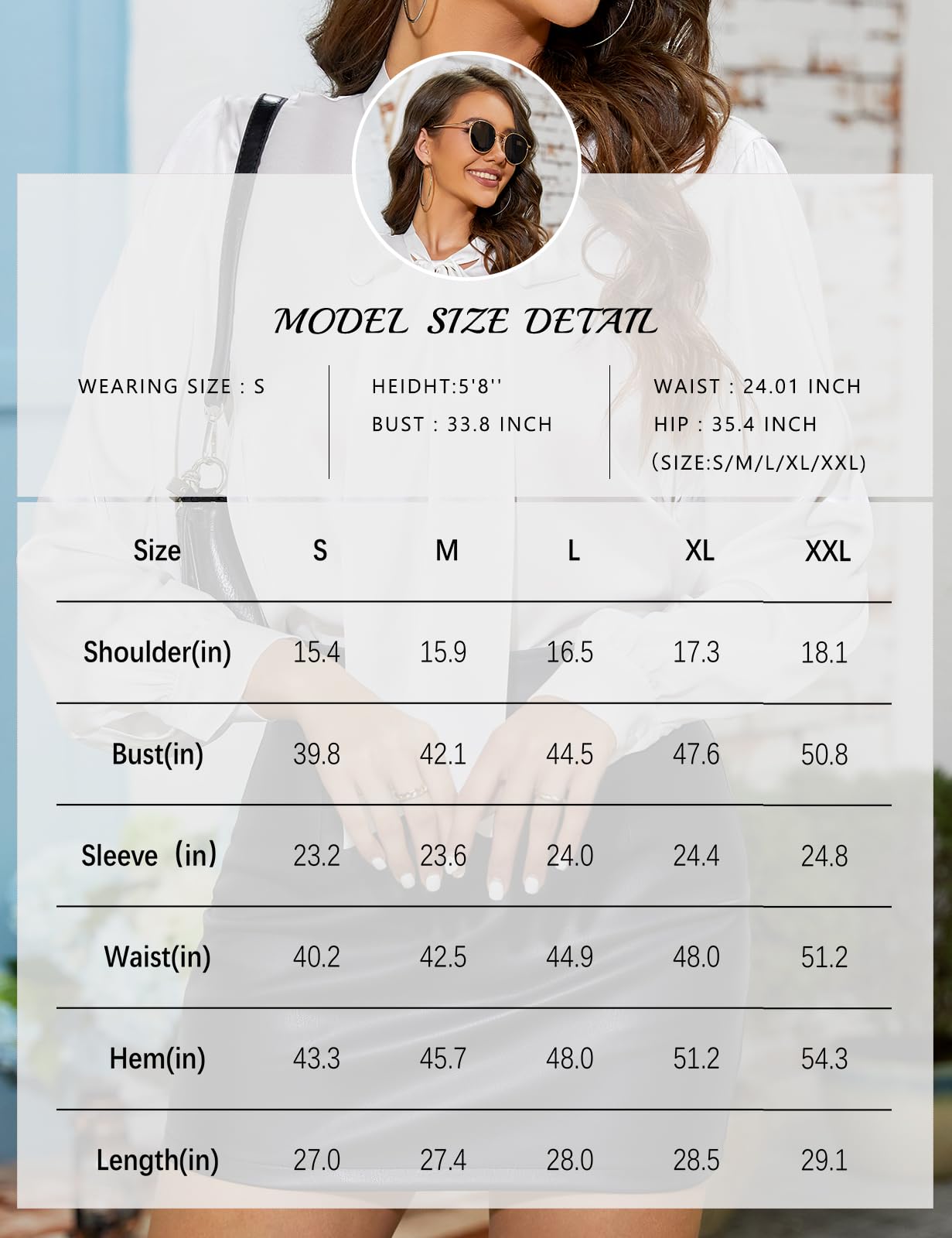 Tapata Femmes Chemise Satin Chemise en Soie Bow Neck Bouton Down Jacket Robe à Manches Longues Business Top Elegant