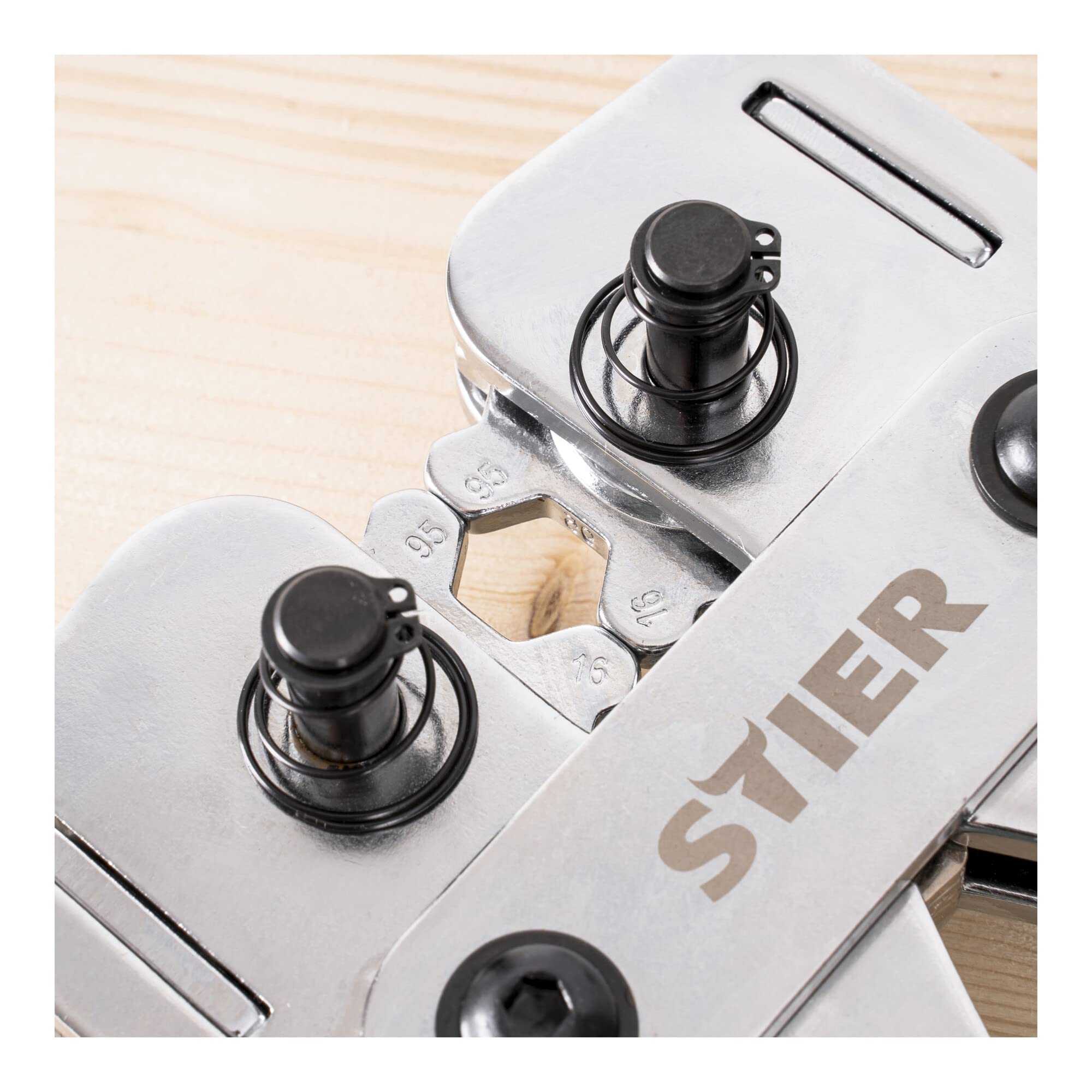 Pince à sertir 6 pans STIER, 6-120 mm²