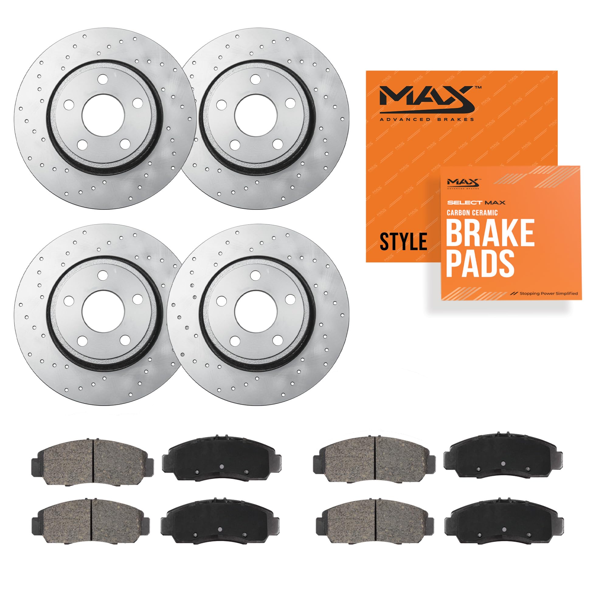 Max Advanced Brakes Front &amp; Rear Brake Kit For Subaru Impreza