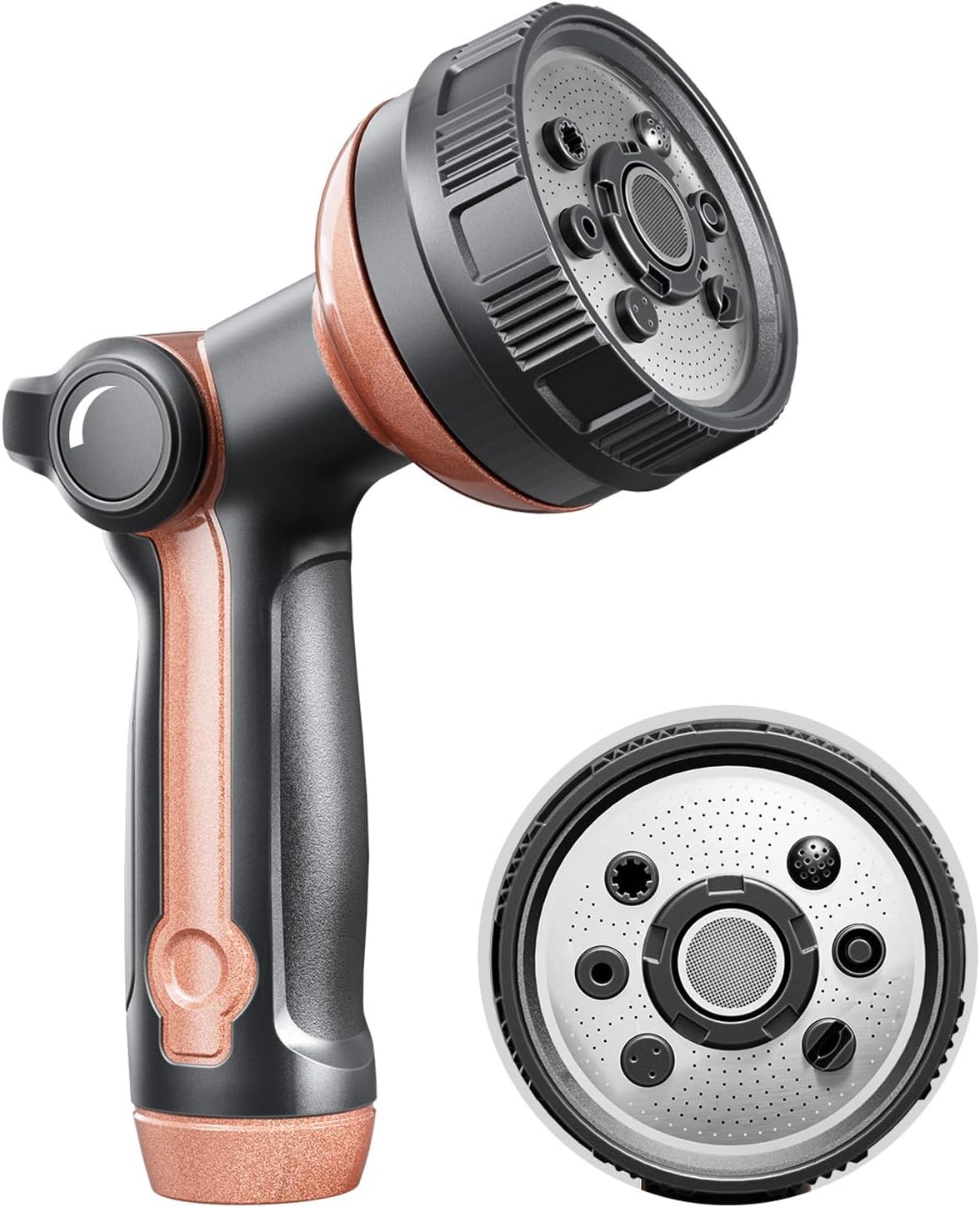 Garden Hose Nozzle with 8 Spray Patterns & Thumb Control