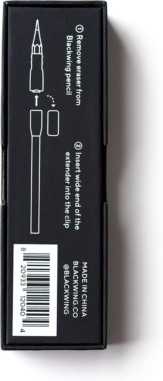 Blackwing Pencil Extender, Made for Square Ferrule, Aluminum Body with Rubber Tip, Pack of 1
