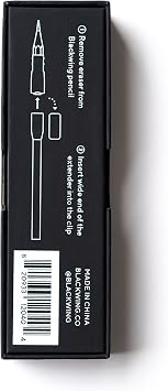 Blackwing Pencil Extender, Made for Square Ferrule, Aluminum Body with Rubber Tip, Pack of 1